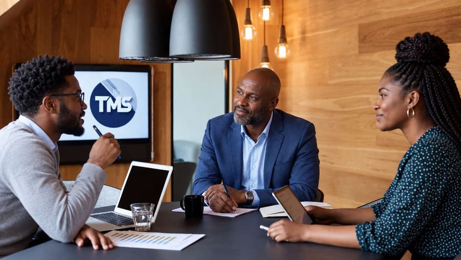Finance team reviewing figures